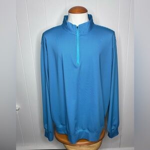 Turtleson Blue Long Sleeve Performance 1/4 Zip Pullover Activewear
